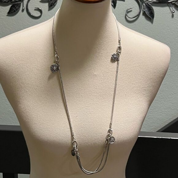 Premier Designs Silver Necklace with Charms #PDNK1 - Picture 1 of 8